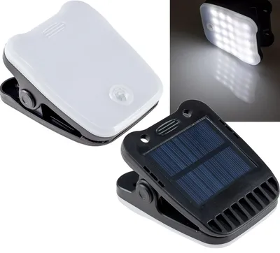 Produktbild von ChiliTec 23855 LED Solar Klemmleuchte "SWK 8020" PIR Bewegungsmelder, 25 LEDs, IP44