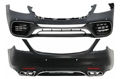 Image de Kit carrosserie pour Mercedes Classe S W222 (restylée) 13-08/2020 : pare-chocs et sorties d'échappement style S63.
