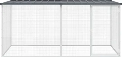 Immagine prodotto di vidaXL Gabbia per polli con tetto antracite 203x98x90 cm Acciaio zincato