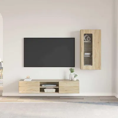 Produktbild von Cloris DesignMöbel TV-Schrankset mit Schubladen mit Tür Sonoma-Eiche Holzwerkstoff - Wohnwände DE472650
