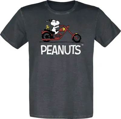 Produktbild von Peanuts T-Shirt Herren Snoopy - Biker - Rocker - Woodstock multicolor M