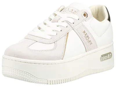 Produktbild von Replay Damen Leder Sneaker mit Plateausohle, Wechselfußbett und gepolsterter Fersenpartie
