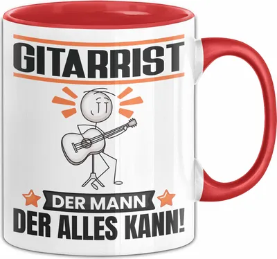 Produktbild von Gitarrist Tasse Geschenk für Gitarrist Der Mann Der Alles Kann Geschenkidee zum Geburtstag (Rot)