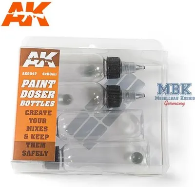 Produktbild von AK Interactive AK9047 - Paint Doser Bottles 4x60ml - Neu