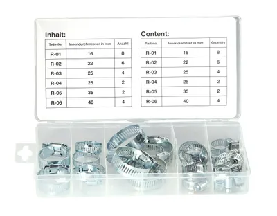 Produktbild von SWV 48055 Schlauchschelle Schlauchschellen  Satz 26tlg. 16-40mm