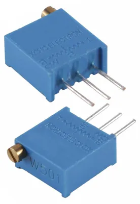 10x Trimmerpotentiometer 3296W-501 500 Ohm Mehrgang Blau