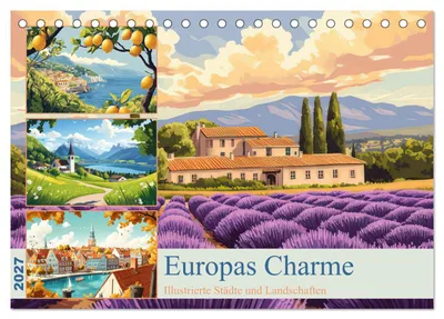 Produktbild von Europas Charme (Tischkalender 2027 DIN A5 quer), CALVENDO Monatskalender