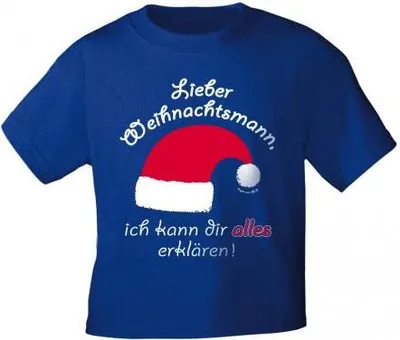 Produktbild von Kinder-T-Shirt mit Print - LIEBER WEIHNACHTSMANN ... - 12706 dunkelblau - Gr. 98-164 Größe - 110/116