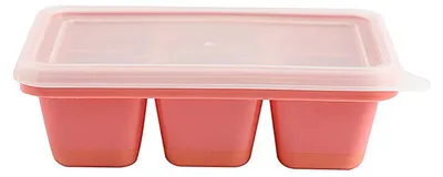 Mini-Eiswürfelform aus Silikon, 6 Fächer, rot, 5x3x10 cm