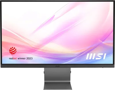 Produktbild von MSI Modern MD271UL Monitor, 68.6 cm (27 Zoll) 4K Ultra HD IPS, 60 Hz, 4 ms, Grau, 10 Bit, 139% sRGB, 95% Adobe RGB, 99% DCI-P3, 2x HDMI, 1x DisplayPort, 1x USB-C, Blendfrei, Rahmenlos, Neigbar