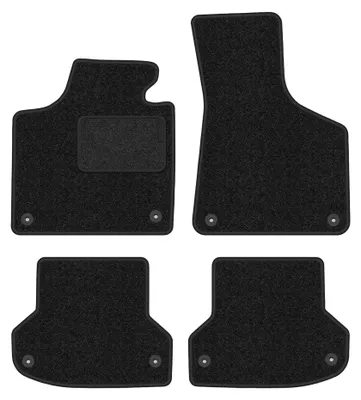 Obrázek produktu pro Velurové autokoberce pro: Audi A3 8P 2003-2011 (hatchback/Sportback/kabriolet) – sada 4 ks, antracitové, na míru – Wielganizator ANTHRA