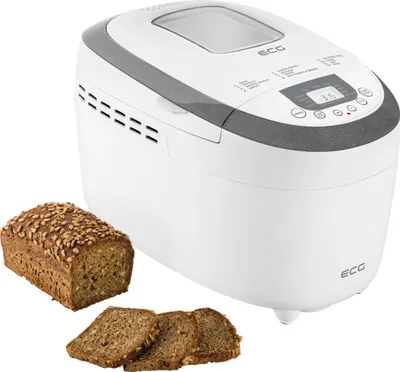 Produktbild von ECG PCB 82120 | Brotbackautomat | Backform für Brot bis zu 1250 g | 850 W | Brotbäcker | Weiß |