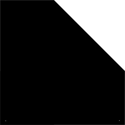 Produktbild von Funkenschutz Stahlbodenplatte Schwarz Fünfeck 110 x 110 cm