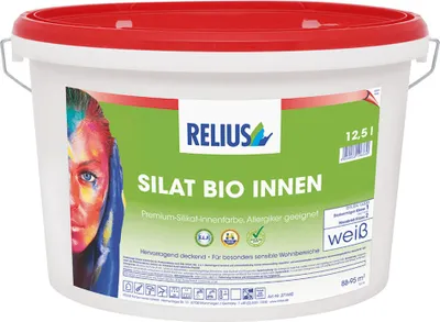 Produktbild von Relius Silat  Innen weiß 6 Liter - Hoch diffusionsfähige Premium Silikat-Innenfarbe