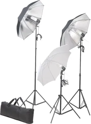 Obrázok produktu pre sada fotoštúdia vidaXL so svetlami, dáždnikmi, pozadím, reflektorom