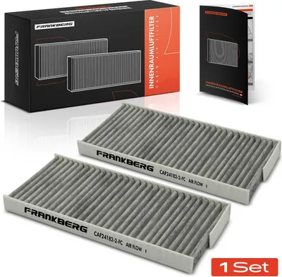 Obrázok produktu pre Frankberg 2x filter vzduchu v kabíne s aktívnym uhlím pre Mercedes-Benz Citan Opel Movano B Renault Kangoo Nissan