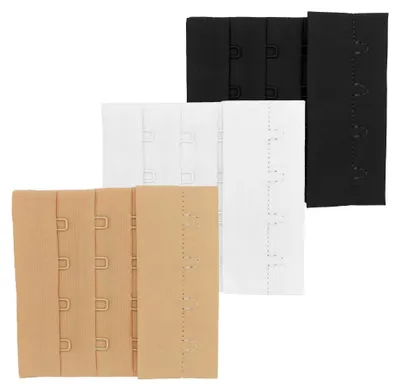 3 Paar BH-Verschluss zum annähen 75 mm 4 Reihen Dessous BH Zubehör Unterwäsche Farbwahl Mix 1