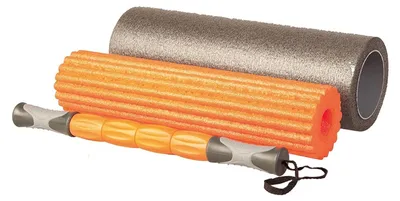 Produktbild von Liveup Yoga-Rollenset für Yoga und Massage, Orange - 46 cm
