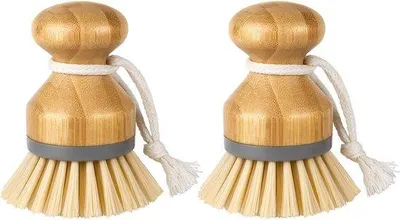 Obrázek produktu pro Bambusová mycí houba, 2dílná, do kuchyně, na čištění pánví
