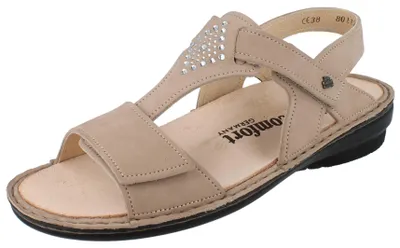 Productafbeelding van FINN COMFORT Calvia dames sandalen, taupe/beige, suède, maat 39