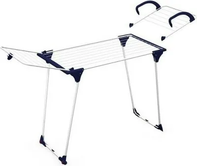 A white background with a drying rack.
