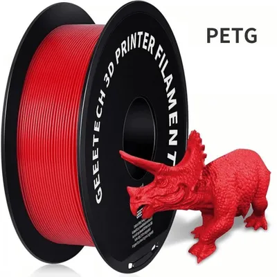 Immagine prodotto di PETG - Filamento per stampanti 3D - 1,75 mm - Bobina da 1 kg - Compatibile con FDM/FFF - Confezionato sottovuoto - Rosso