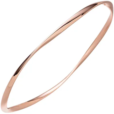 Produktbild von 3mm Armreif Armband Armschmuck aus 925 Silber in Rotgold vergoldet verdreht