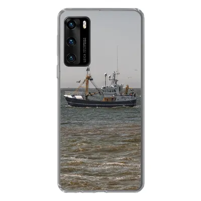 Produktbild von MuchoWow® Handyhülle Schutzhülle Hülle für Huawei P40 Nordsee - Fischerboot - Wasser Silikon Softcase Handy Hülle - Handytasche
