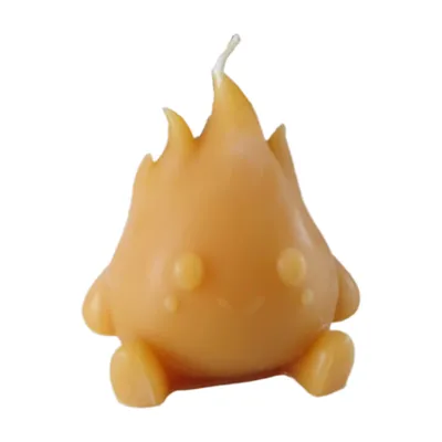 Produktbild von Bienenwachskerze Flammen Kerze 8 cm Figur – mit Gesicht, Armen und Füßen