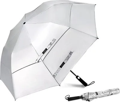 Productafbeelding van Famanu paraplu met UV-bescherming - zilver