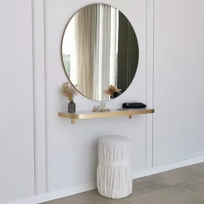 Obrázek produktu pro Skye Decor, Gold- Gold 90NOS, zlatá, nástěnné zrcadlo, 100% melaminovaná dřevotříska