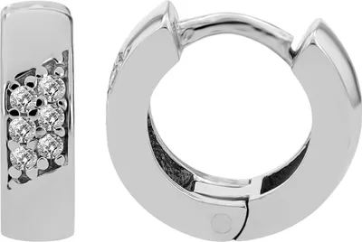 Produktbild von 925/- Sterlingsilber Klapp-Creolen "Milha", rhodiniert, poliert