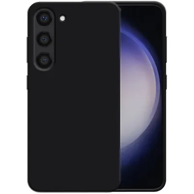 Image de Smartphonica Étui en silicone pour Samsung Galaxy S23
  Plus avec intérieur souple - Noir