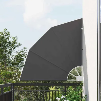 Produktbild von Eleganten-Stil Balkon Sichtschutz Schwarz 115 x 115 cm Stoff - Sonnenschirme Hommie9162623 1parcel