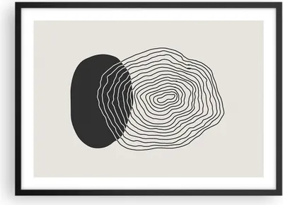 Produktbild von Gerahmtes Poster - Schwarzer Rahmen - Abstraktion Fleck Gläser - 70x50 cm - Wand Bild - Wanddeko - Wandbilder - Wandposter - Bilderrahmen - Bilder - Kunstdruck - Wandbild - P2BAA70x50-4325