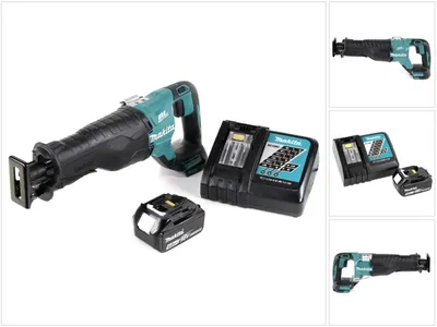 Obrázek produktu pro Akumulátorová pila s příklepem Makita DJR 187 RM1 18 V bezkartáčová pila s příklepem + 1x akumulátor 4,0 Ah + nabíječka.