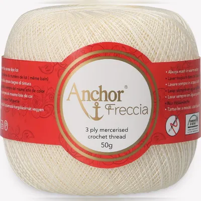 Image de Anchor Freccia 25 – hilo de algodón mercerizado para ganchillo fino (Color 06650)