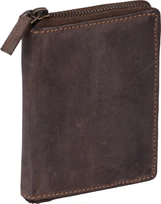 Produktbild von Lederbrieftasche mit umlaufendem Reißverschluss, braun