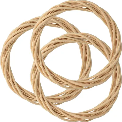 Immagine prodotto di 3 ghirlande decorative in vimini da 25 cm