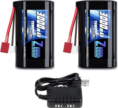 Productafbeelding van 2S Li-ion batterij 7,4V 3000mAh met Connector (2 stuks)