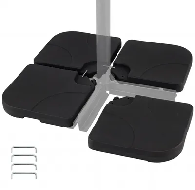 Produktbild von COSTWAY Sonnenschirmständer 60 L / 68 kg befüllbar mit Wasser oder Sand, 4-tlg. Schirmgewicht für Ampelschirm, Schirmständer inkl. Metallverbinder