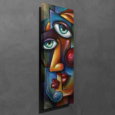 Obrázok produktu pre Wallity, PC99- SYM4261, Farebné, Maľba na plátne, 30 x 80 cm, 100% plátno