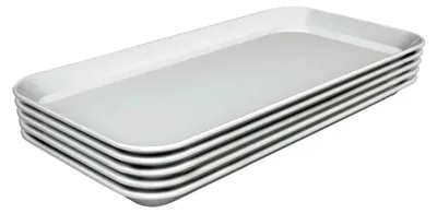 Productafbeelding van Set van 5 uitlaatschaaltjes, 150x300 mm, wit