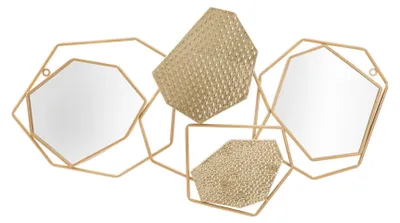 Immagine prodotto di Mauro Ferretti specchio da parete in pietra 91x4x52 cm oro