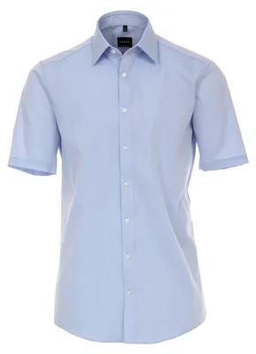 Produktbild von VENTI Herren Businesshemd Kurzarm Kent Modern-Fit Hellblau 43
