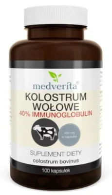 Obrázek produktu pro Medverita Hovězí maso Colostrum 400 mg,40% Imunoglobulin - 100 kapslí
