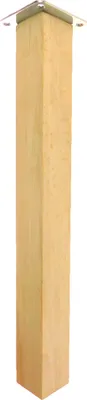 Produktbild von Buchenholz Tischbein 72 cm – quadratisch, klar lackiert, mit Montageset für Tisch und Arbeitsplatte