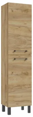 Obrázek produktu pro Vysoká koupelnová skříňka DomoDomo 170 x 40 cm, stojící, dub Craft, 4 police