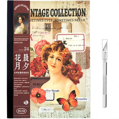 Productafbeelding van Scrapbooking Sticker Set - 800+ Stück Vintage Washi Aufkleber für Journaling Fotoalbum und Kalender - 24 Blätter Rosa