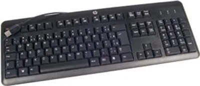 Produktbild von HP 672647-073, Volle Größe (100%), Kabelgebunden, USB, Membran Key Switch, Schwarz